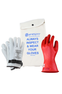 Enespro® Made in USA Class 0 Rubber Voltage 11" Glove Kit