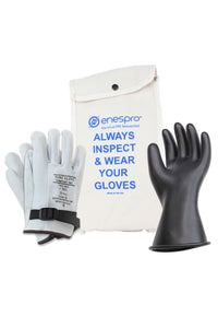 Enespro® Made in USA Class 0 Rubber Voltage 11" Glove Kit