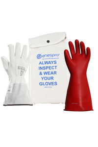 Enespro® Made in USA Class 0 Rubber Voltage 14" Glove Kit